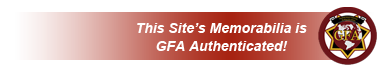 This Site's Memorabilia is GFA Authenticated!